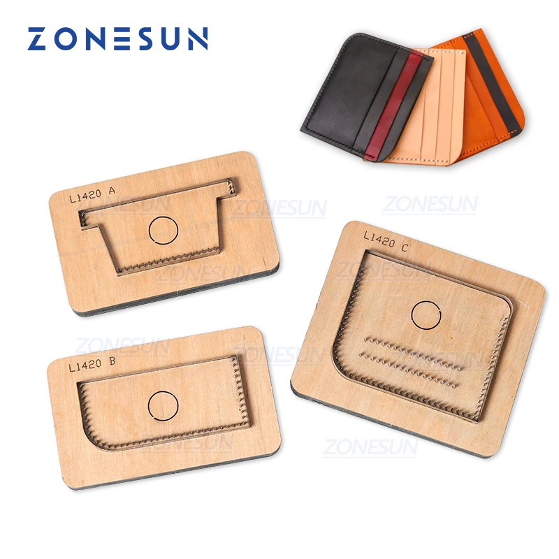 

ZONESUN Кредитная зеркальная монетница, индивидуальный кожаный резак, зеркальная форма, бумажник «сделай сам»