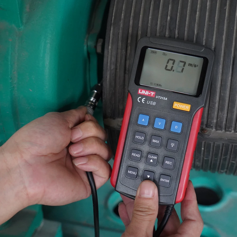 UNI-T UT315A Industrial Digital Vibration Meter Device Probe Vibration Analyzer Precision Measure Vibrator Tester Handheld 5