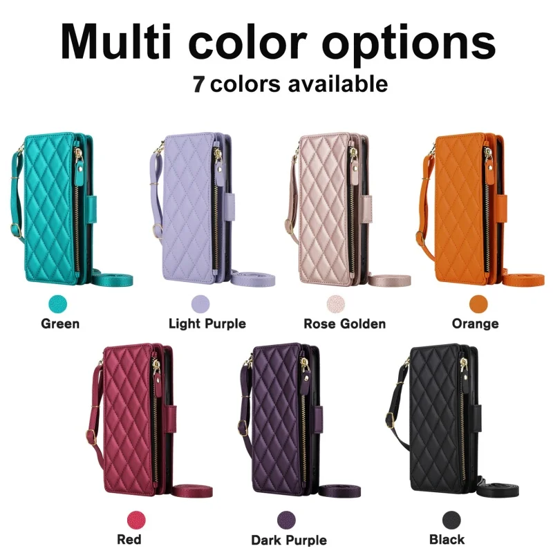 Elegant Crossbody Leather Phone Wallet Case