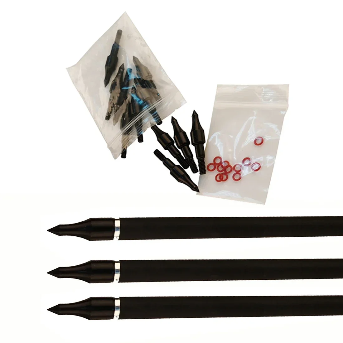 Arrow Tips archery arrowhead 12Pcs ID6.2MM OD8.0MM 100/150/175gr for Arrow Shaft Head Compound Recurve Bow Hunting