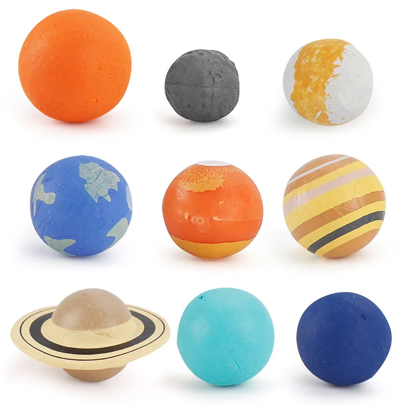 Acheter 9Pcs 6CM Planet Ball Toy Solar System Star Cognition Early