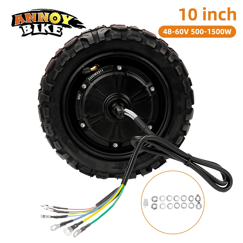 10 inch Hub Motor Disc Brake Off-road Tubeless Tire Electric Vehicle Scooter Generation Driving Hub Motor