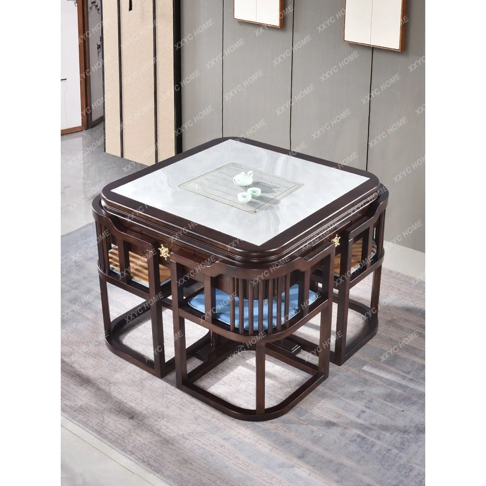 

Solid Wood Tea Table Mahjong Machine Dual-Use Automatic Mahjong Table Dining Table