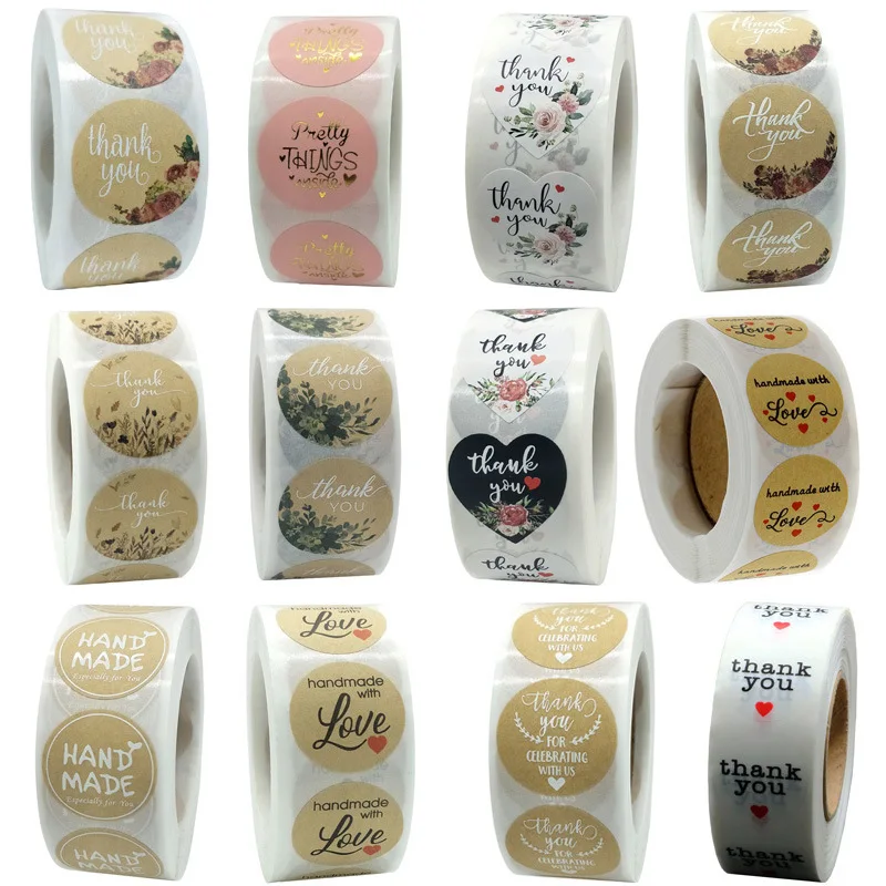 

500 шт., женские круглые наклейки