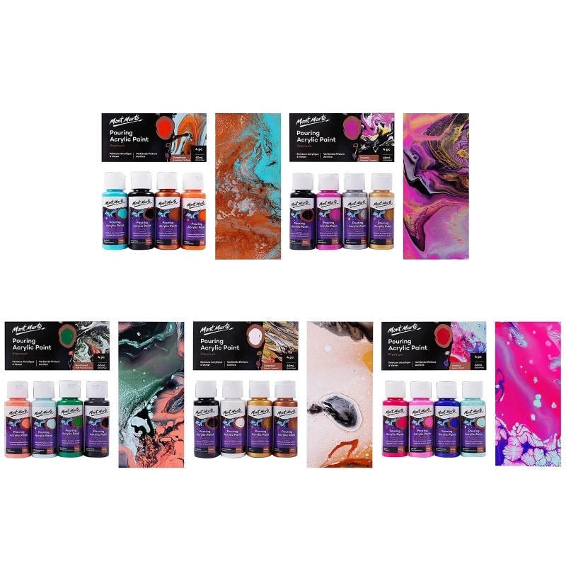 

4 Colors Acrylic Paint Set Pigments Premium DIY Craft Art Supplies for Wall Art Art Drawing Acrylic Painting