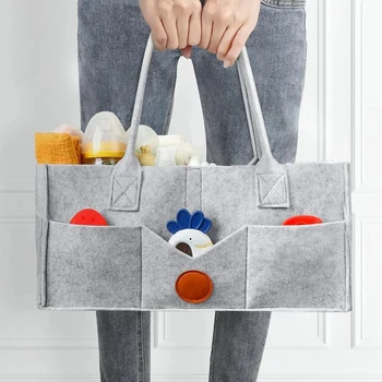 Large Capacity Felt Diaper Storage Bag 2