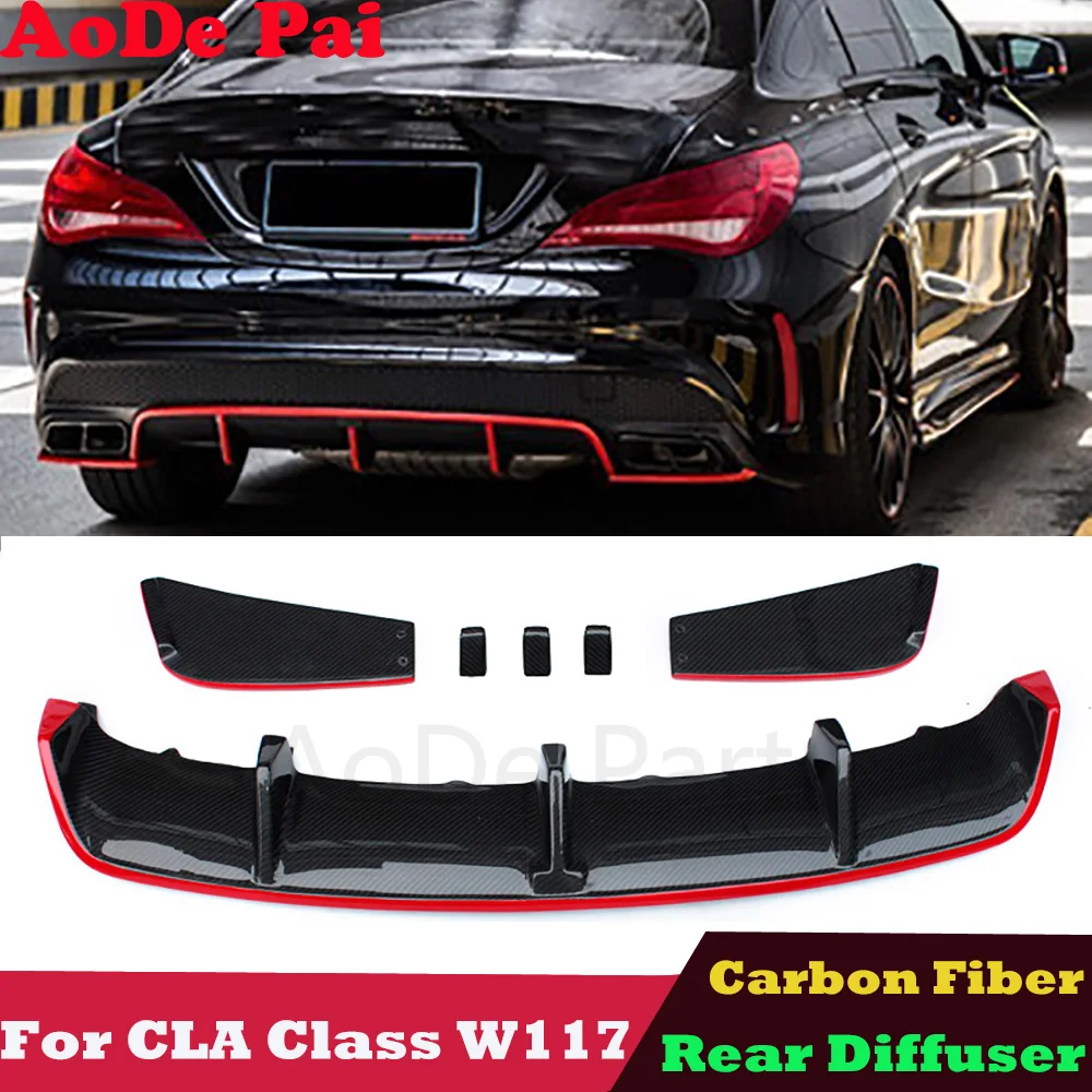 

Carbon Fiber Rear Bumper Diffuser Lip for Mercedes CLA Class W117 C117 CLA180 CLA200 CLA250 CLA45 AMG Package 2013-2018