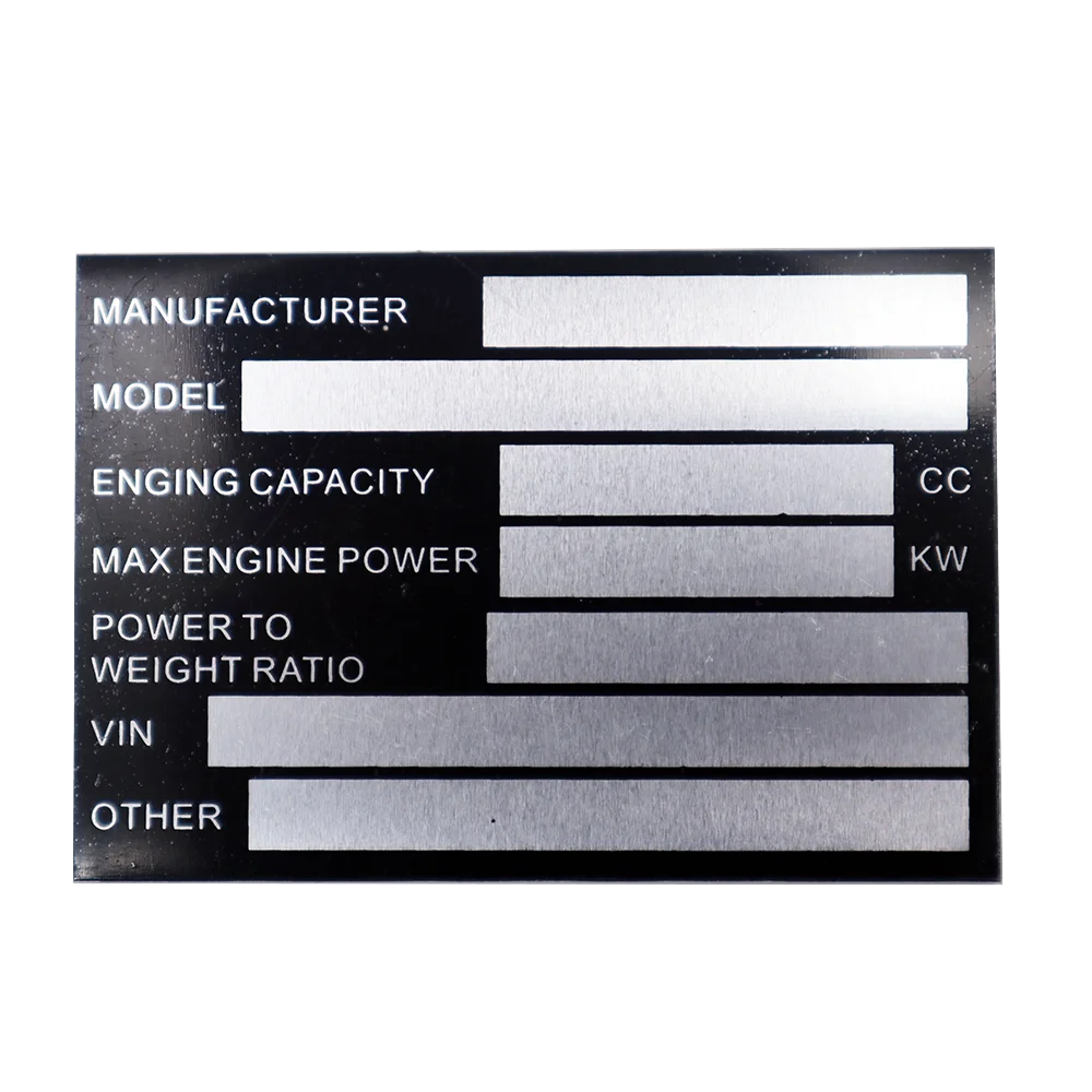 QUAD BIKE TRIKE Plate Plant Recovery Horse Box All Blank Vin Chassis Plates 5pcs gold plate 8pin octal ceramic chassis mount vacuum tube socket el34 6550 kt88 kt66 6sn7 5u4g 6ca7