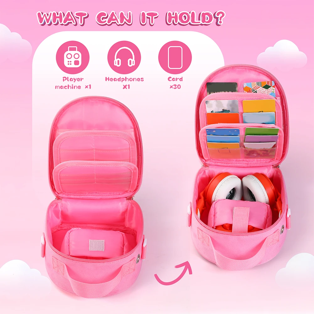 Carrying Case For Yoto Mini (2024 Edition) Audio Player Up To 30 Cards Holder Organizer Bag Portable Travel Storage Sling Bags