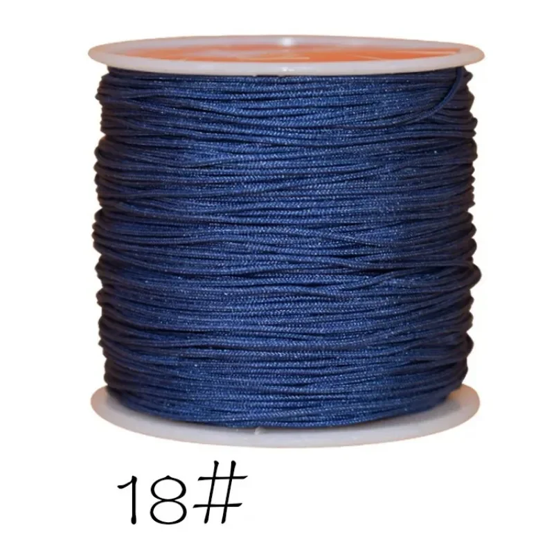 0.8mm Nylon Cord Thread Chinese Knot Macrame Rattail Bracelet Braided String 45M nylon cord macrame cord