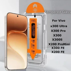 2PCS Dust - Free Tempered Glass Screen Protector with Installation Tool for 2 Pieces
