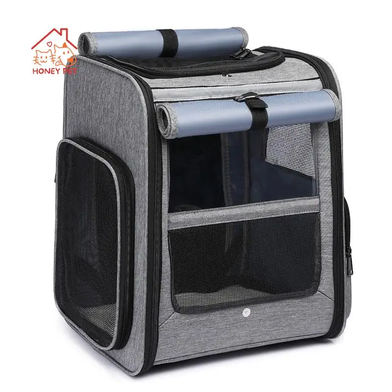 Foldable Pet Bag with Lever for Cats and Small Dogs Convenient Backpack for Going Out Dogs Necessary 1-10kg