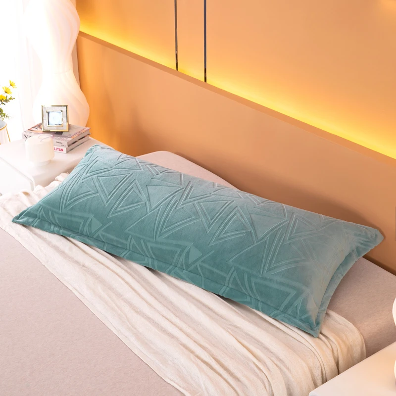 

Fashion Jacquard Long Pillowcase Soft Velvet Pillow Case Winter Warm Couple Pillow Cover with Zipper