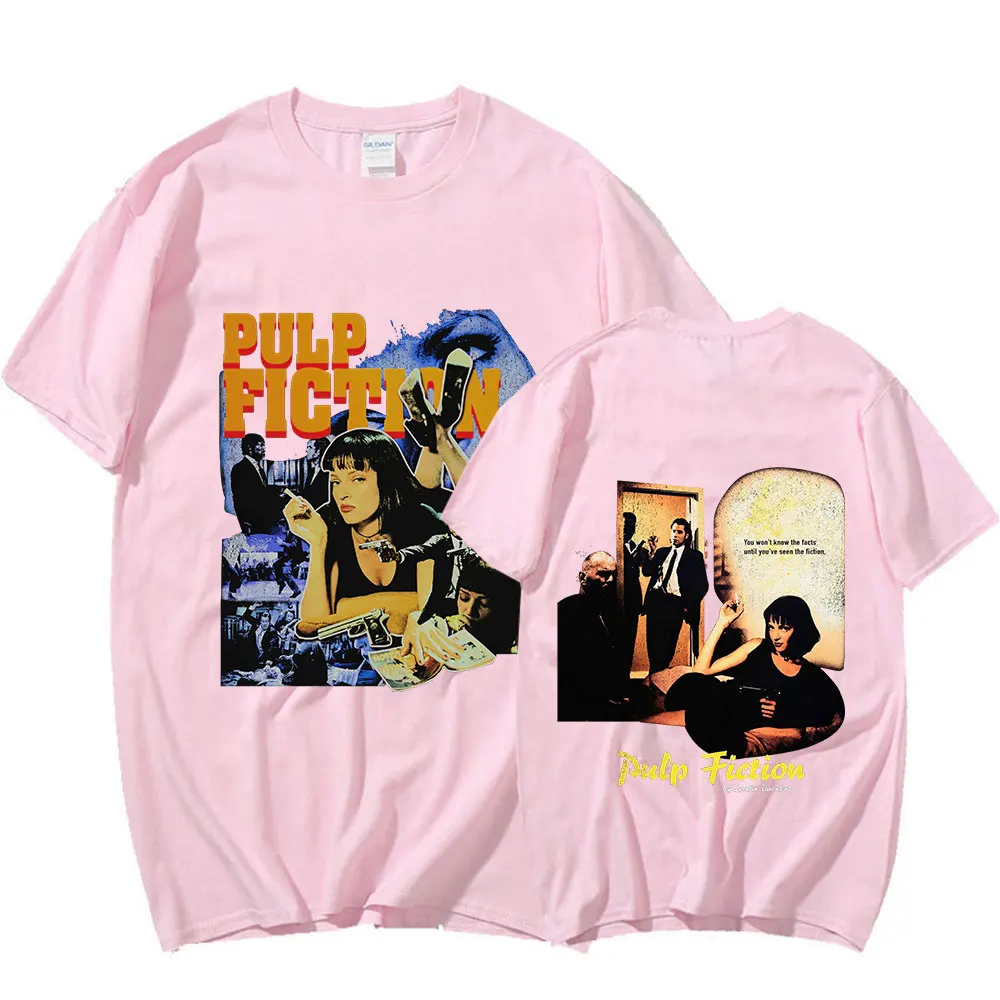 トップス 90s Pulp Fiction T-shirt Pulp Fiction Shirt MENS LARGE L BLACK John Travolta MOVIE 90s