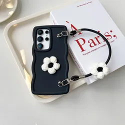 Furry Flower Rope Candy Wave Soft Phone Case for Huawei nova Y70 Plus (Black)