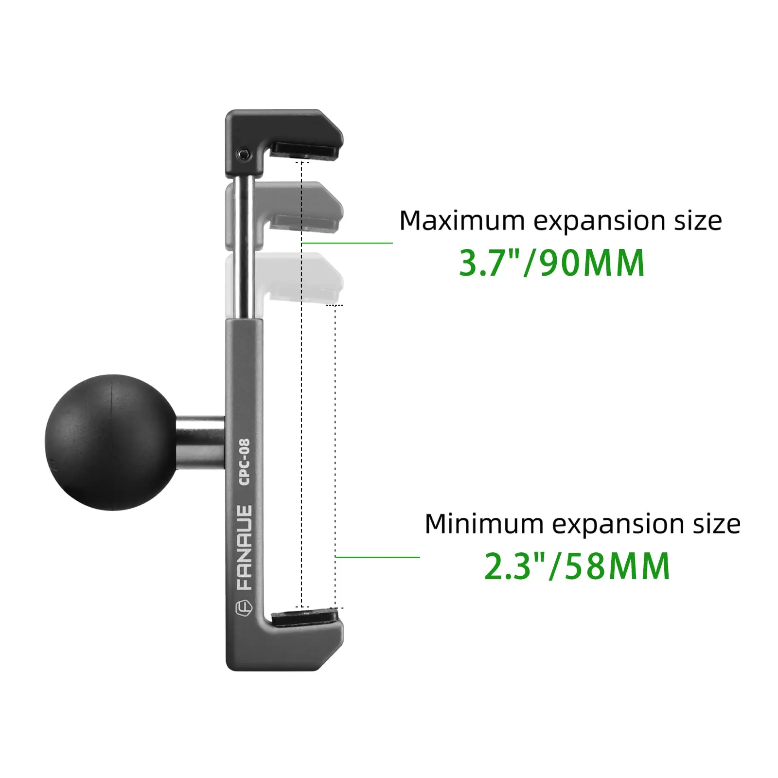 FANAUE Bike Bicycle Mobile Phone Holder 360 View Universal Aluminium alloy Motorcycle Phone Holder For RAM Mounts with 1
