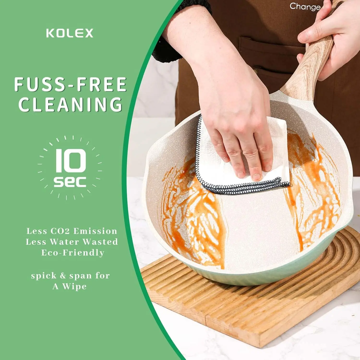 12-Piece Kitchenware Pots and Pans Set Granite Coating,Includes Frying Pans,Deep Frying pans 6