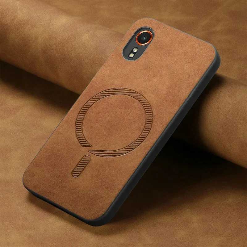 Luxury Leather Magnetic Back Cover for Samsung Galaxy XCover7