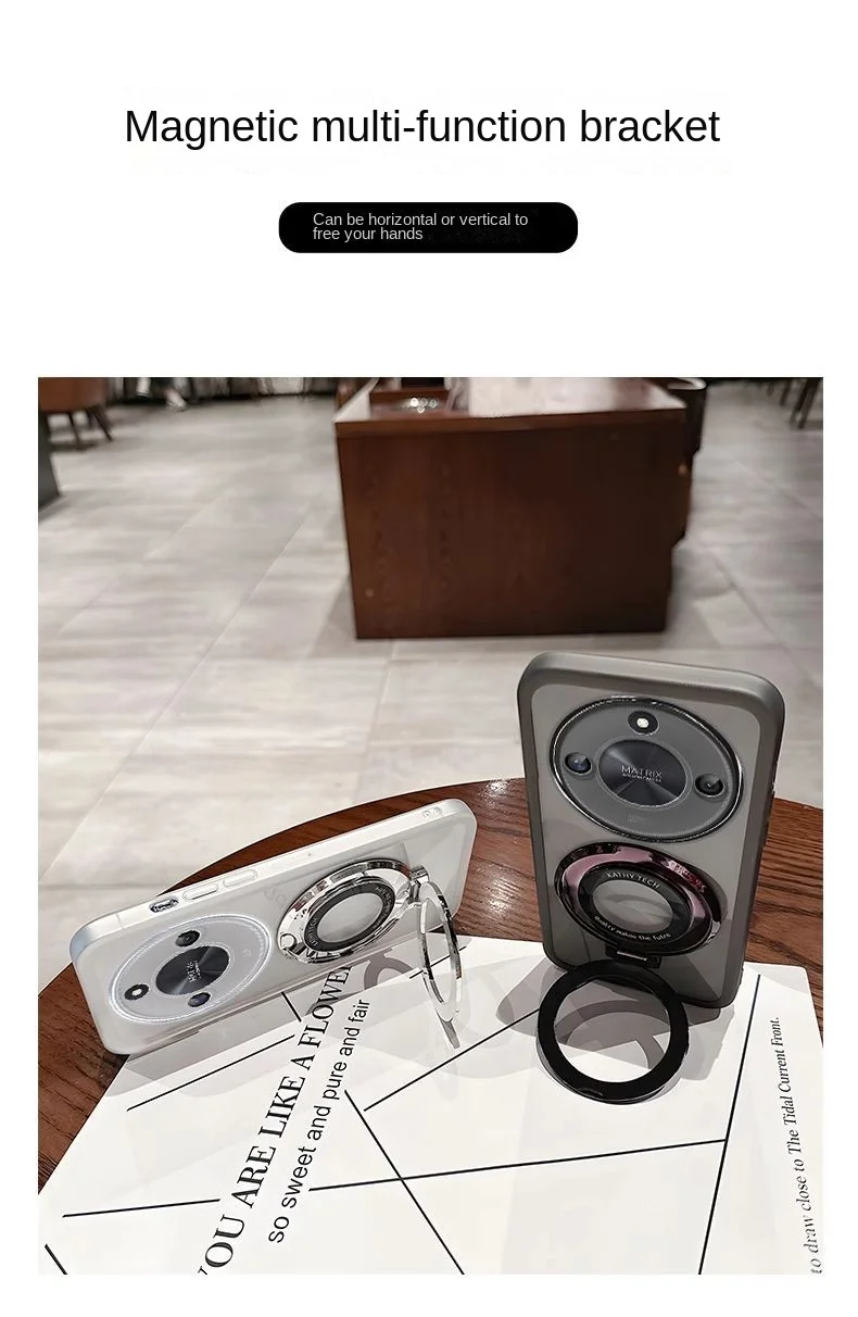 Transparent Soft Case with Magnetic Ring and Lens Protection