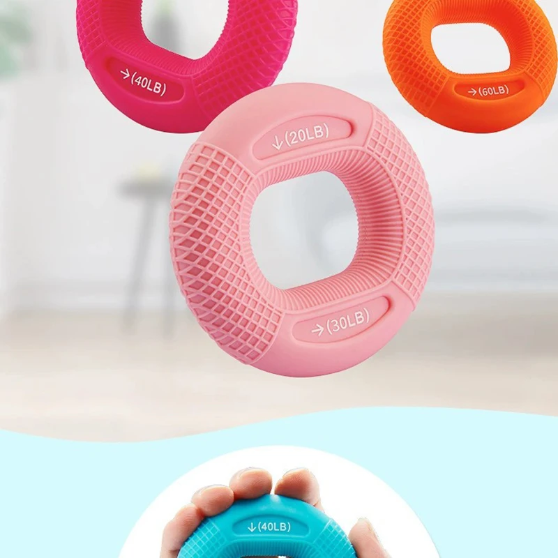Hand Strengthener Finger Trainer Finger Strength Trainer Forearm Exerciser Hand Grip Trainers Hand Grip Exerciser Hand Exerciser Hand Trainer Silicone Adjustable