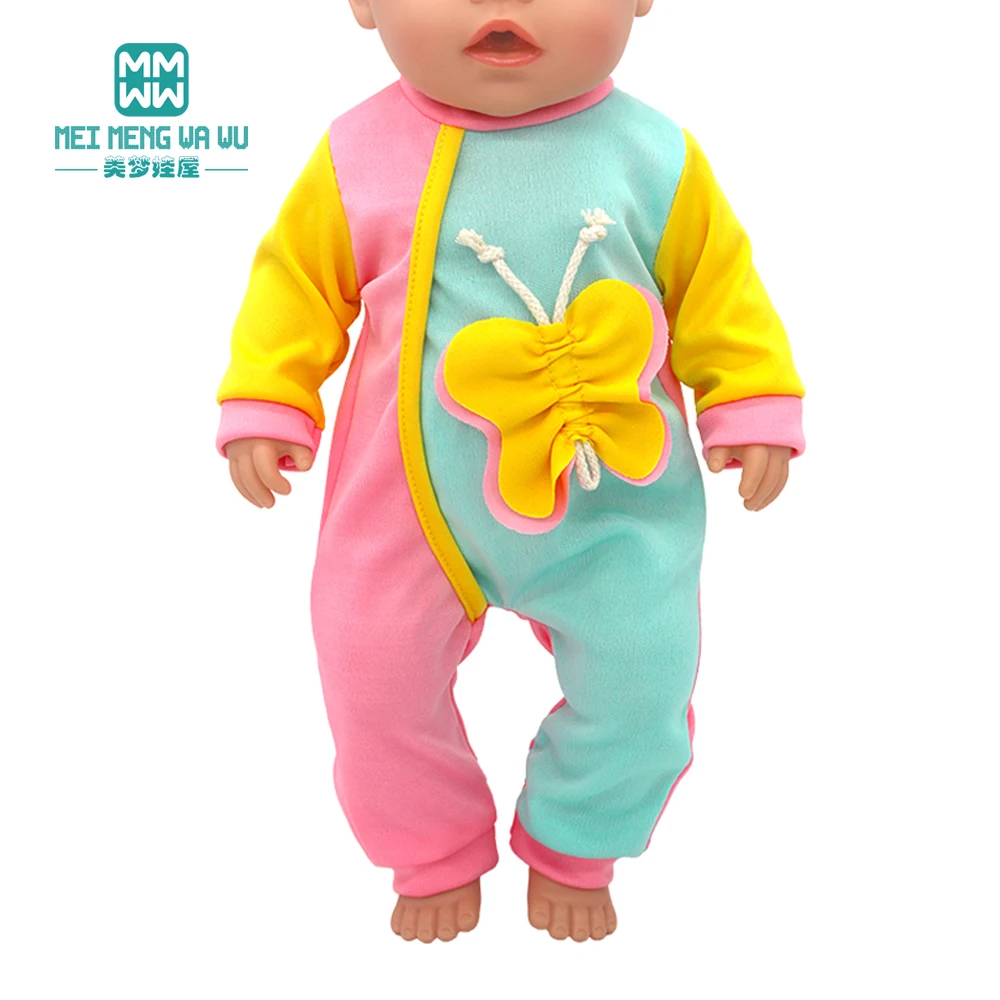 mini Doll clothes Fashion jackets, jeans, coats, shoes fits 45 cm American doll and new born doll accessories 4