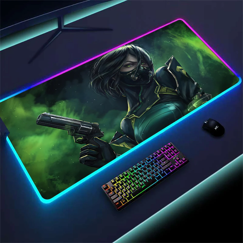 

Rgb Led Extended Pad Valorant Desk Mat Xxl Mouse Pad Gaming 900x400 Mause Pad Neon Long Pad Speed Accessories Gamer 120*60cm