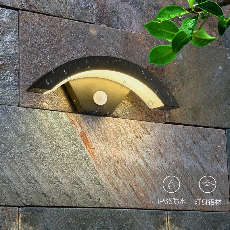 

Door Sensor Wall Light Outdoor Waterproof Body Sensor Balcony Doorway OutdoorTerrace Aisle Courtyard Simple Wall Light