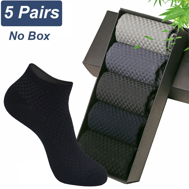 

5 Pairs Men Summer Bamboo Fiber Breathable Socks Business Comfortable breathable Deodorant Sweat Absorption Socks Wholesale