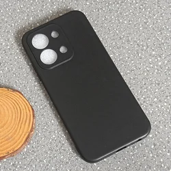 Sleek Black Matte Silicone TPU Soft Slim Case - Protective Back Cover & Bumper for Poco C85 4G (Black)