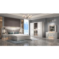 Meubles de chambre à coucher en cuir modernes avec fonction de Massage, ensembles de chambre à coucher, meubles de chambre à coucher de luxe King Size 2