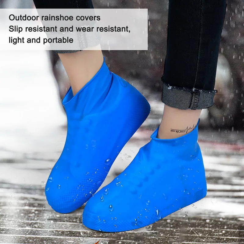 Cubierta de zapatos de lluvia impermeable para mujer, Protector de calzado  de lluvia reutilizable, Botas de lluvia de goma antideslizantes, accesorios  para zapatos, 1 par