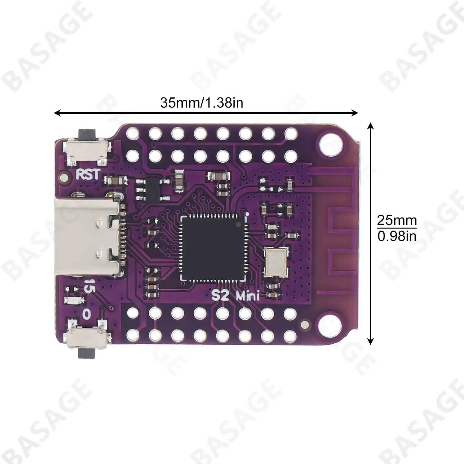 รูปสินค้า ESP32 S2 Mini V1.0.0 - LOLIN WIFI IOT บอร์ด ESP32-S2FN4R2 ESP32-S2 4MB FLASH 2MB PSRAM MicroPython รองรับ Arduino