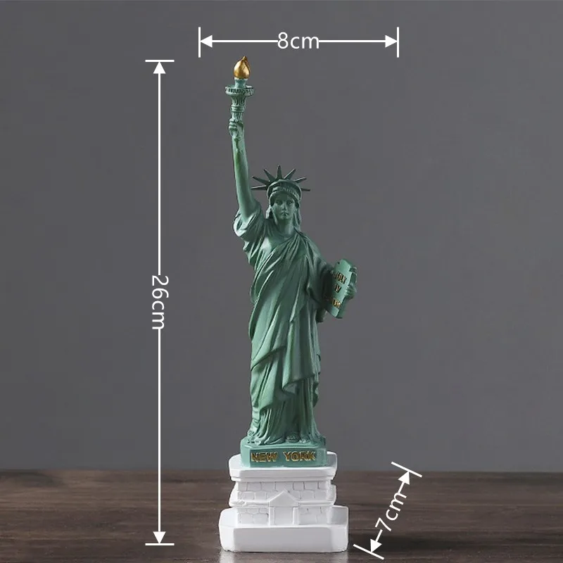 Creativity Statue Of Liberty Resin Sculpture Ornaments Office Desktop Vintage Abstract Crafts