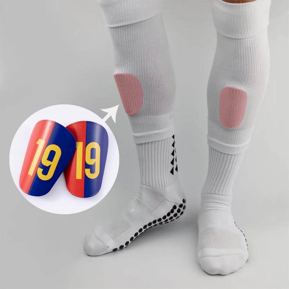 2pcs Mini Soccer Shin Guards Shock Absorbing Football Shin Pads Lightweight Soccer Extra Mini Guards for Kids Youth Adults
