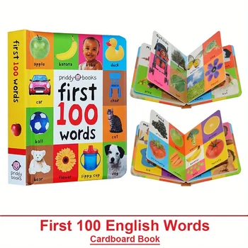 First 100 English Words Cardboard Book – Vocabulary Builder & Language Learning 1