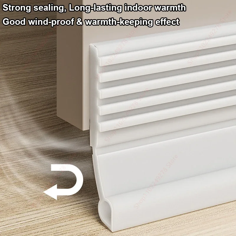 1M Rubber Door Bottom Seal Strip Wind Noise Reduction Stopper Anti Collision Dustproof Soundproof
