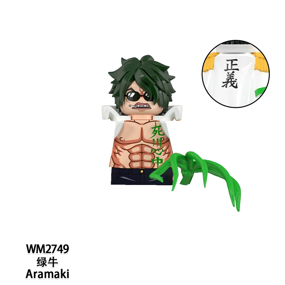 Japan Anime Mini Action Figure Doll Monkey D Garp Kohza Aramaki Sengoku Assembling Building Block Dolls Toys Gift Ornament