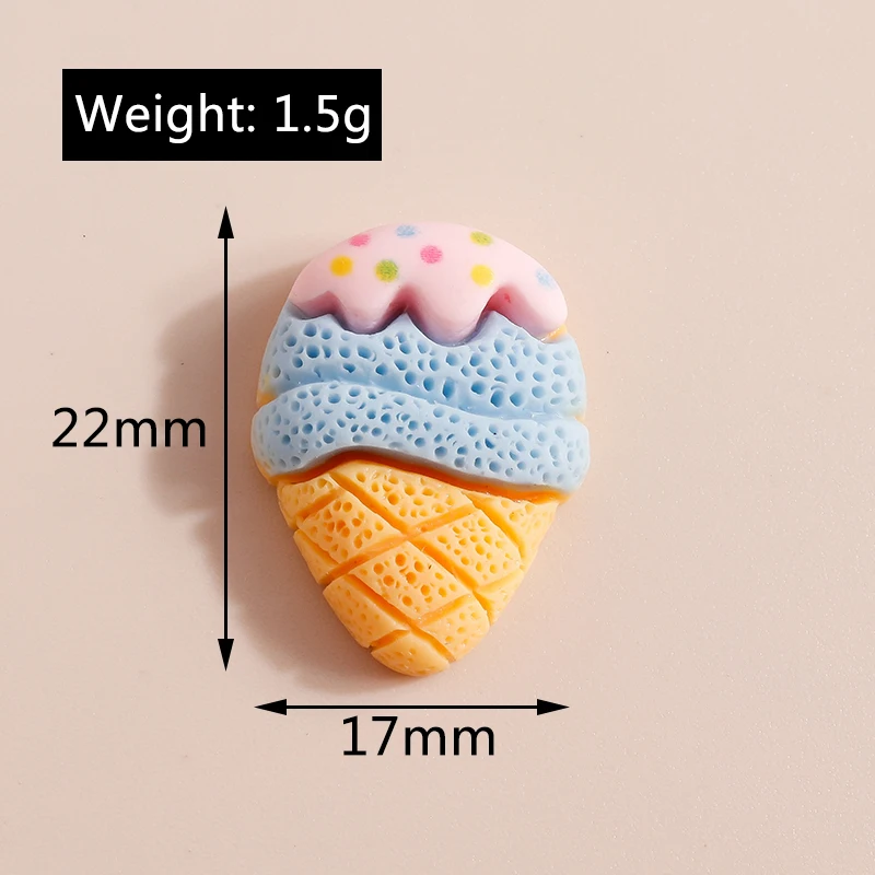 Leslie 10 Stück Niedliche Mini-Kuchen Eiscreme Donuts Flache Rückseite Harz-Cabochons Scrapbooking DIY Schmuck Haarspangen Dekoration – Detail 22