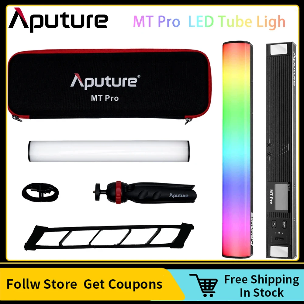 

Aputure MT Pro Mini LED Tube Light Full-color RGBWW 36 Pixels Magnetic Attraction Light Stick for Video Shooting Live Tiktok