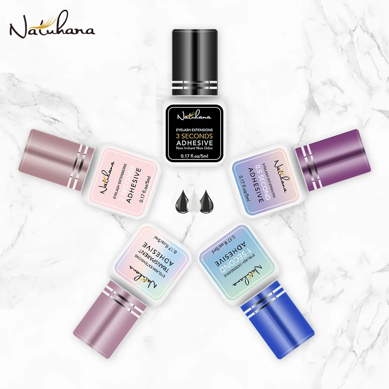 False Eyelash Glue NATUHANA Waterproof Eye Lash Cosmetic Tools Adhesive Clear-white Dark-Black Makeup Tools