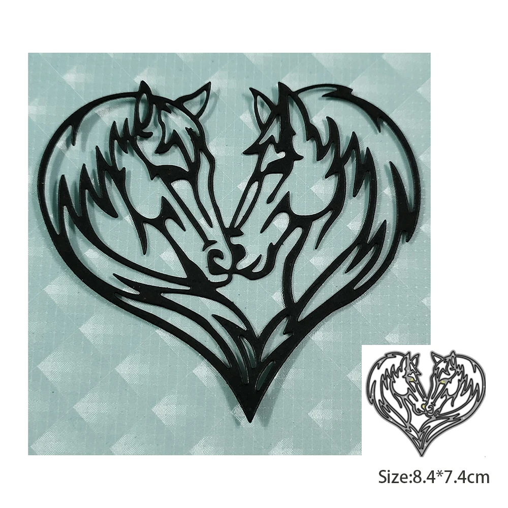 

Metal Cutting Dies Card Making Mould Scrapbooking Horse Animal Decralation Dies Cut Mold Template for Paper Craft Diy