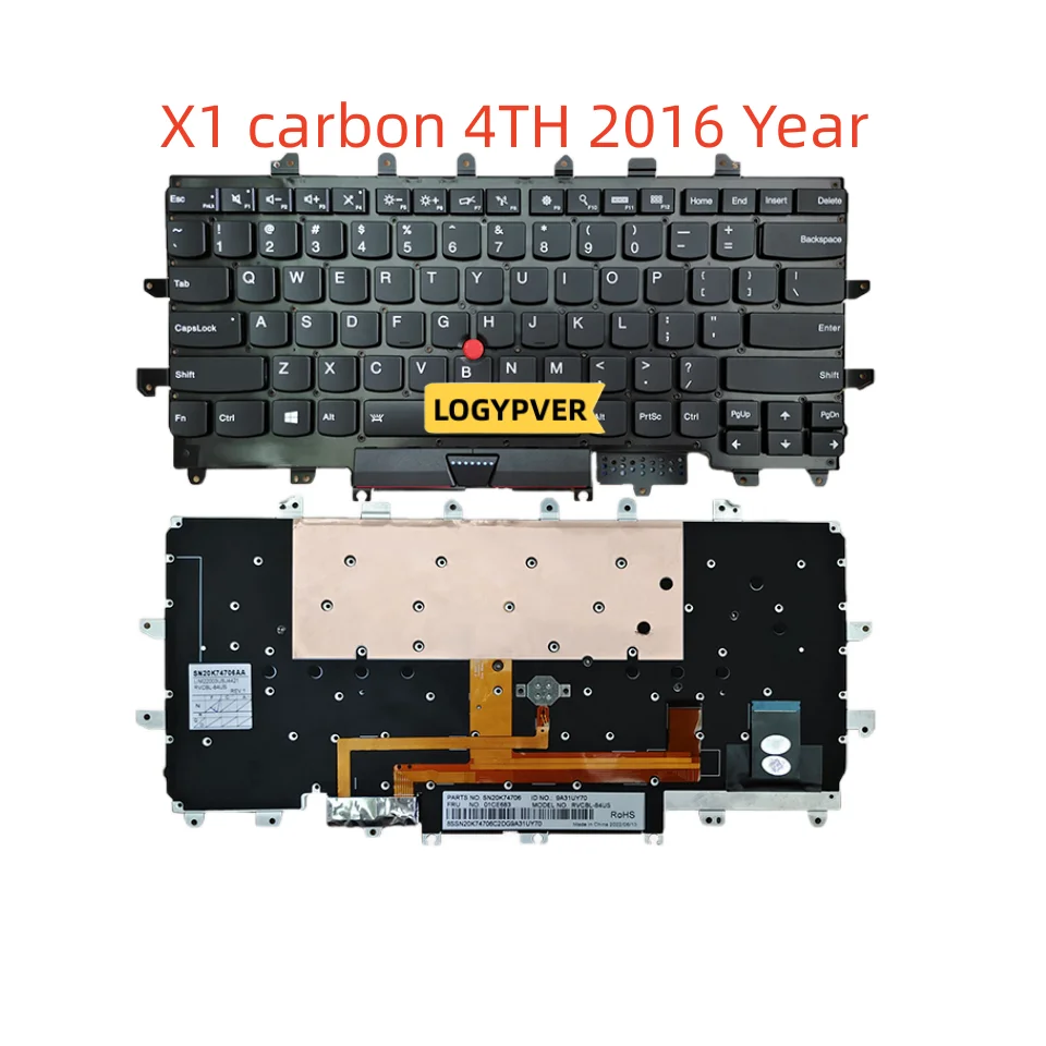 Teclado Portátil para Lenovo Thinkpad x1 Carbono X1c 3rd 2nd 3th 4th 5th 6th 7th 8th 2013 2014 2023 2023 2023 20232023 2023 Ano - Imagem 5