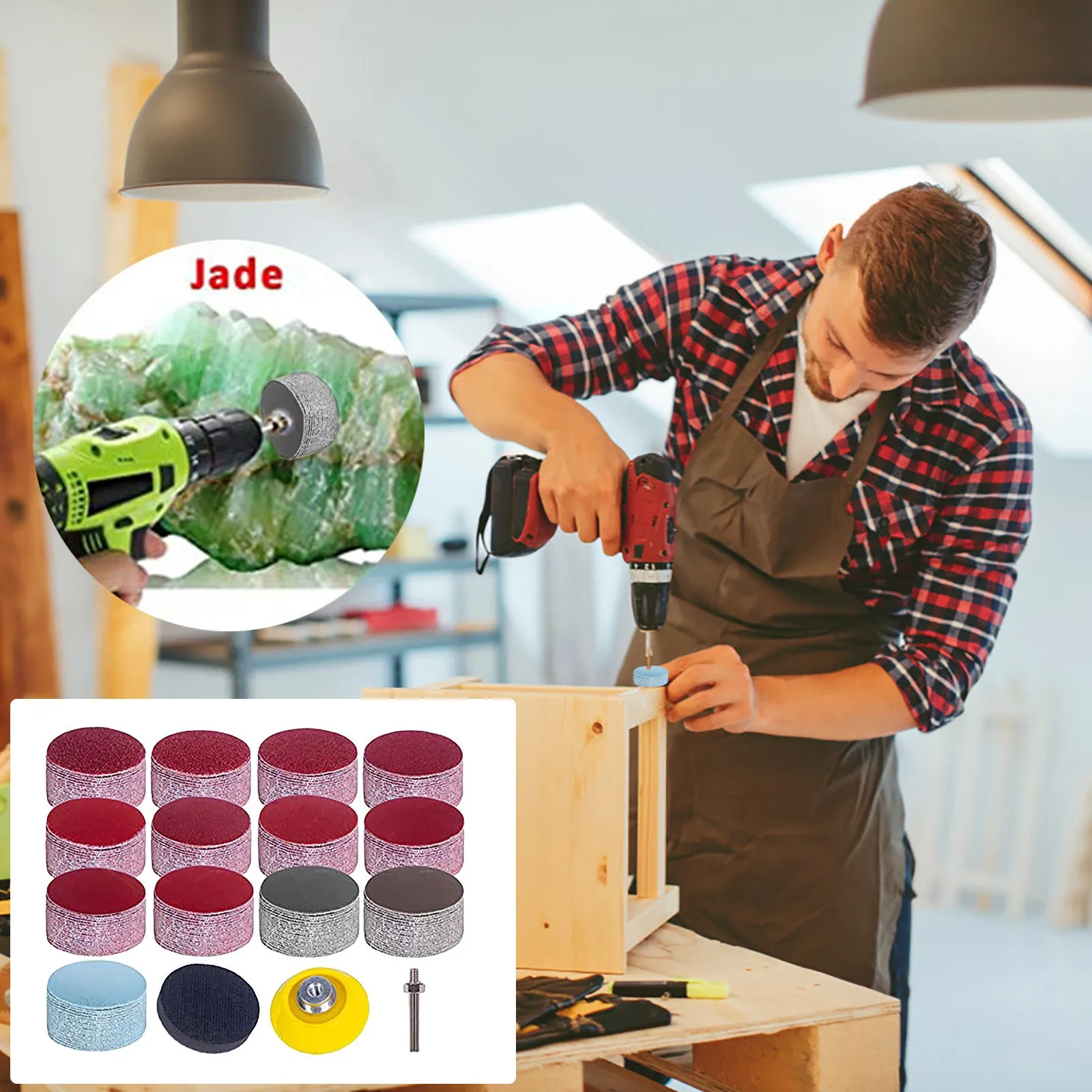 Multi Angle Measure Tool Sandpaper Kit Paper & Faom Dry Wet Grinding