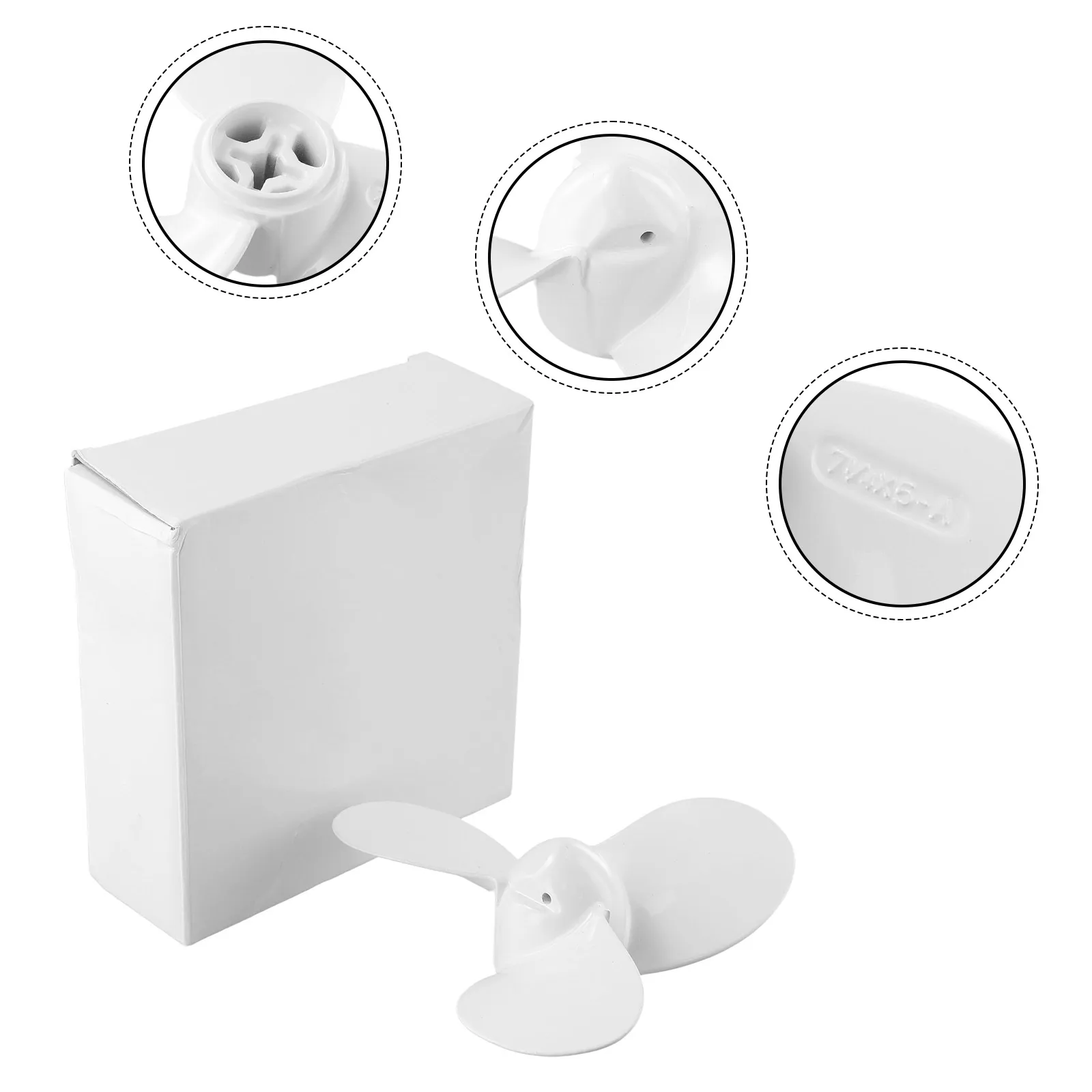 

For Hangkai 3.5HP Motor Propeller Propeller Boat Accessories 3 Blades 7 1/4 5-A Model Numbe Aluminum Alloy Boat Accessories