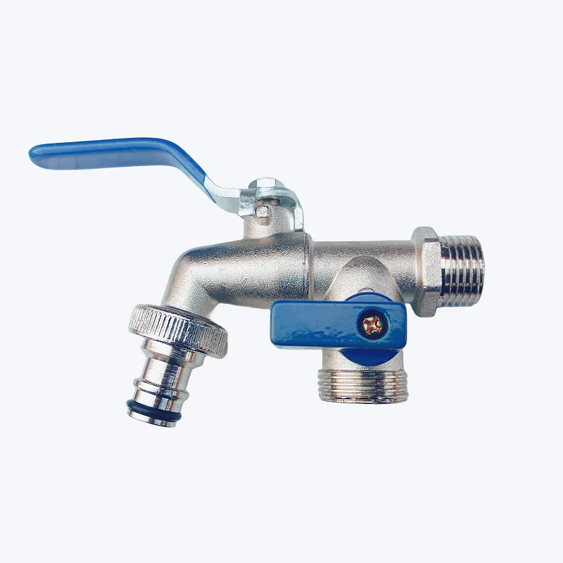 Horticultural Zinc Alloy Faucet one in two out 4 points 1PCs