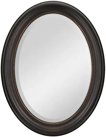 

Beaded Oval Mirror, 21 x 31 in, Pewter Mirror wall decor Pocket mirror Room decore aesthetic Espejo de tulipanes Espejos redondo