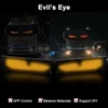Devil's Eye Truck Windshield Display Flexible Screen LED Matrix Pixel Panel Advertising LED Sign App Control For Car Store Hotel 2