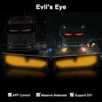 Devil's Eye Truck Windshield Display Flexible Screen LED Matrix Pixel Panel Advertising LED Sign App Control For Car Store Hotel 2