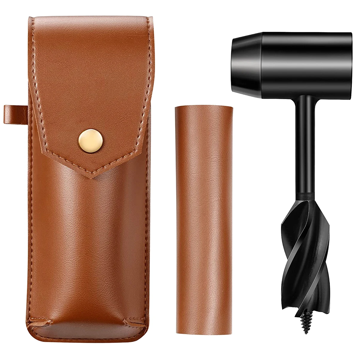 

Hand Drill Carbon Steel Manual Auger Drill Portable Manual Survival Drill Bit Self-Tapping Survival Punch Tool For Hiking Jungle