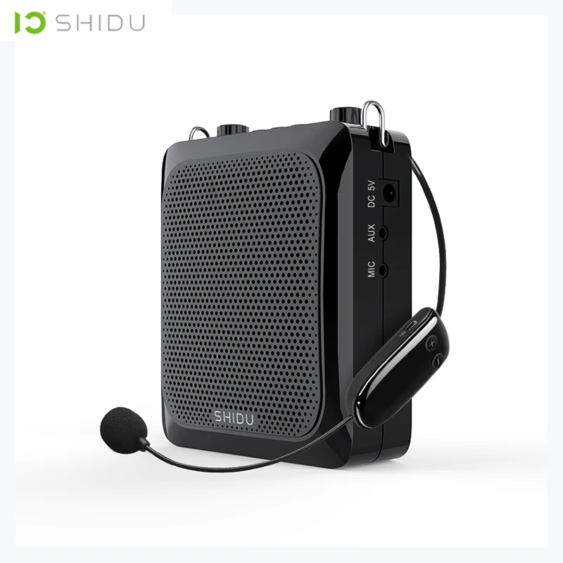 SHIDU-Amplificador de voz inalámbrico portátil para profesores, Altavoz  Bluetooth con micrófono, grabación Echo AUX, batería de 4000mAh, 25W, S28